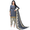 Grey Printed chudidar