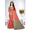 Silk Cotton Orange Saree